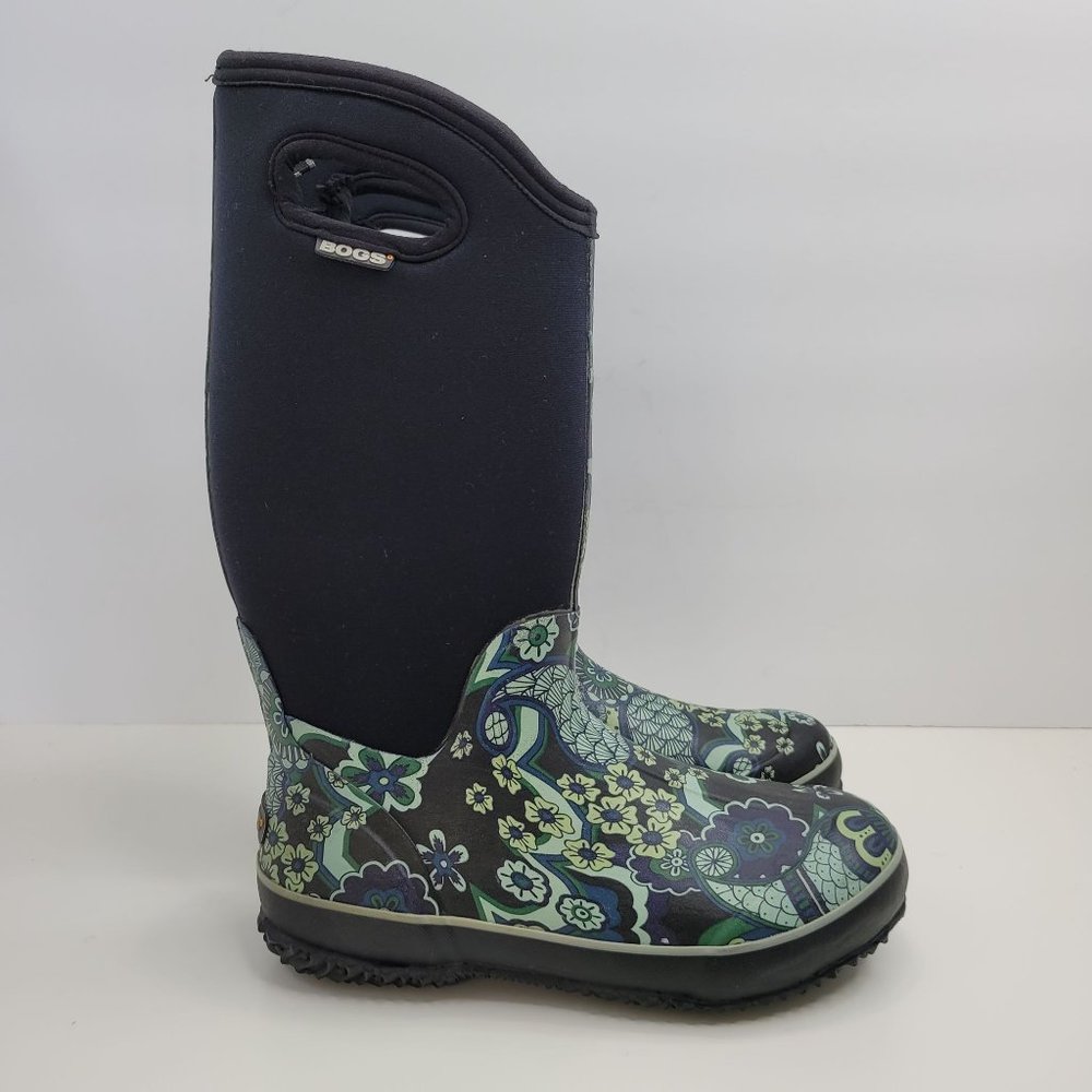 Bogs Classic High Paisley Waterproof Women's Rubber Boots US Size 9 EU 40